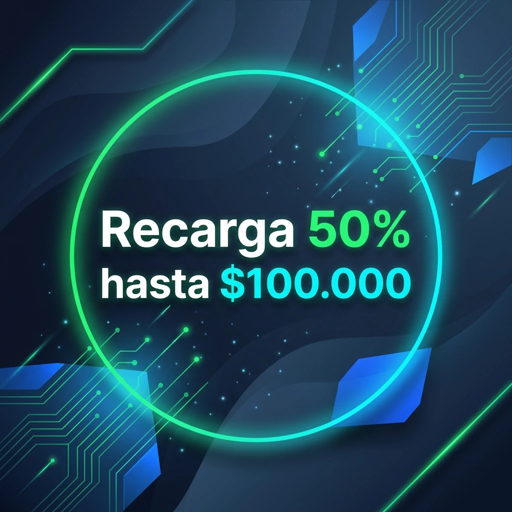 Recarga 50% hasta $100.000
